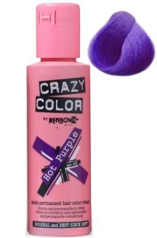 Crazy Color vopsea nuantatoare semipermanenta 100 ml –  hot purple  nr.62