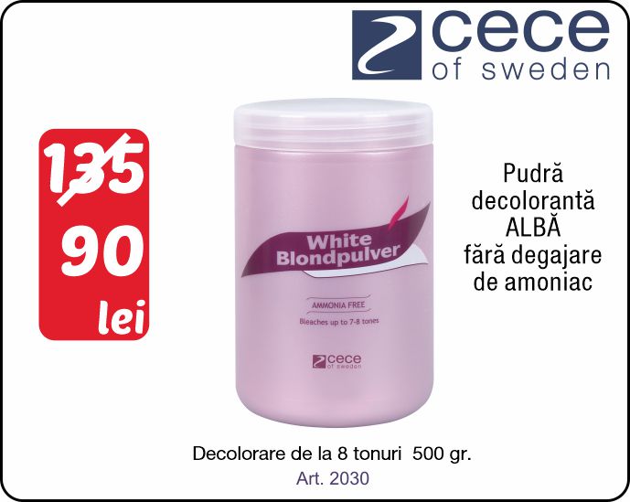 Oferta pudra decoloranta ALBA – white fara degajare de amoniac si  fara prafuire 500 gr. cod. 2030